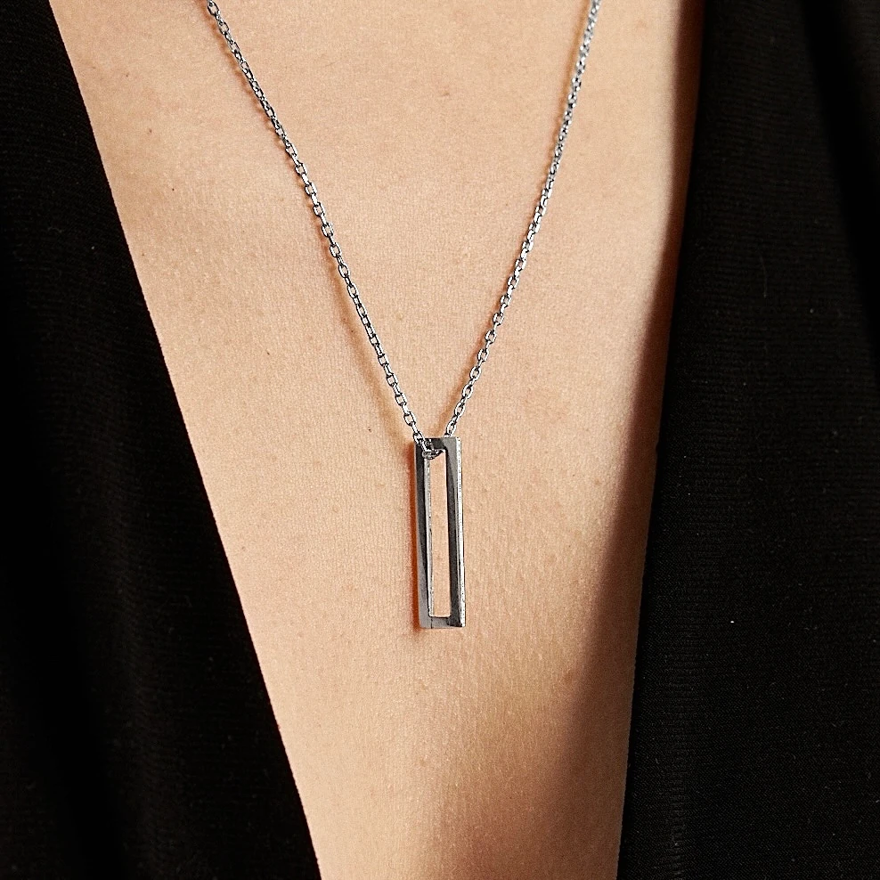 2-RIB necklace - sterling silver